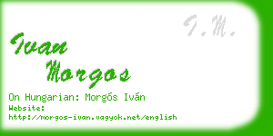 ivan morgos business card